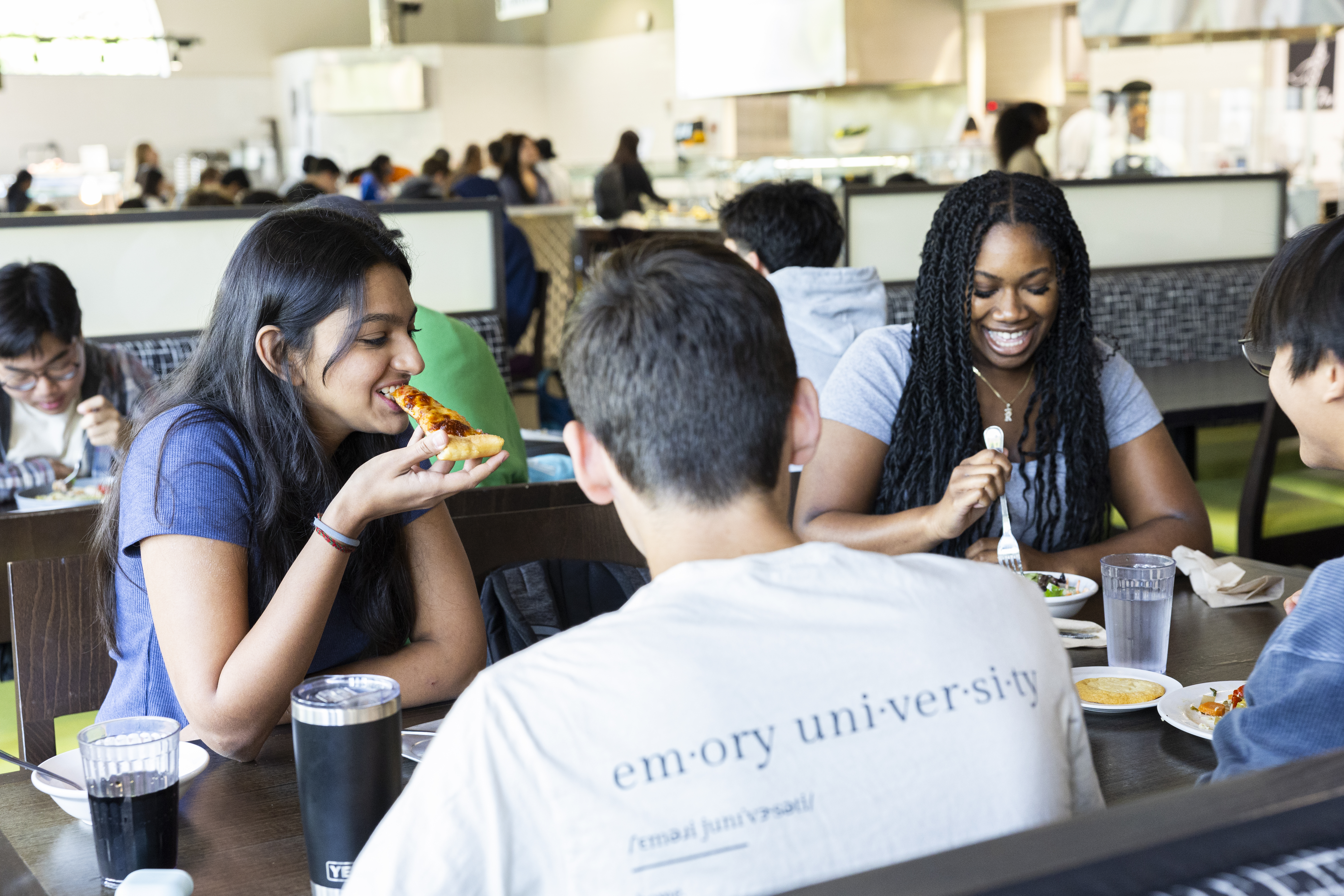 Students in the dining hall